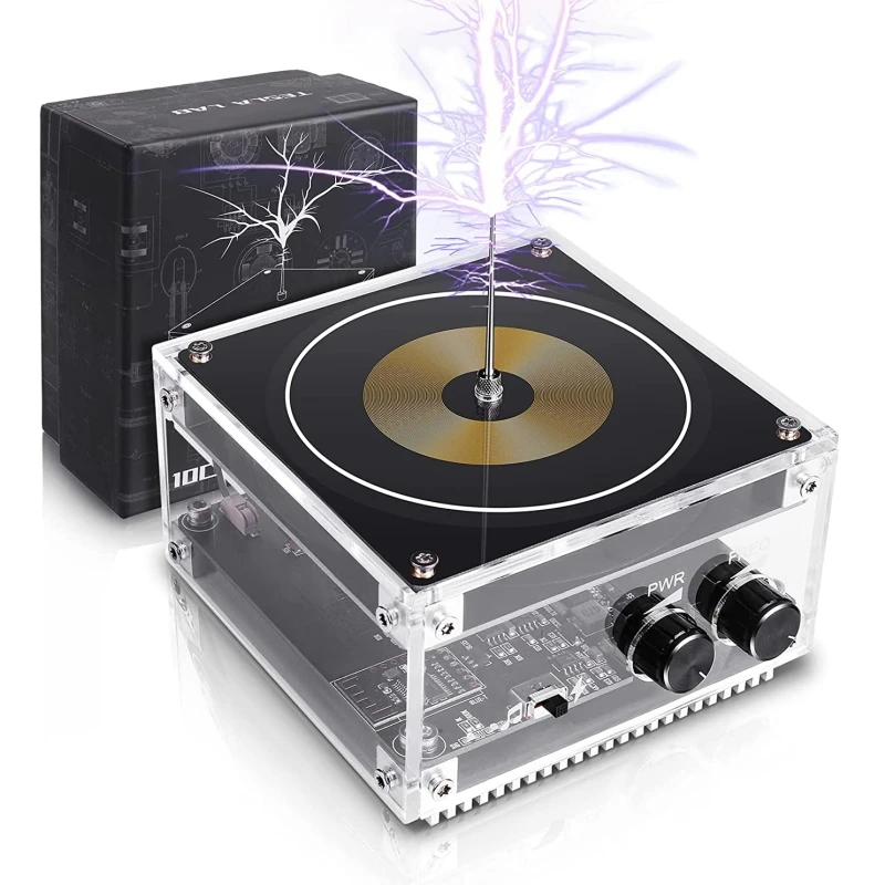 

Music Tesla Coil AC110-240V 120W Palm Tesla Coil Bluetooth Music High Frequency Voltage Pulse Electric Arc Generator Tools