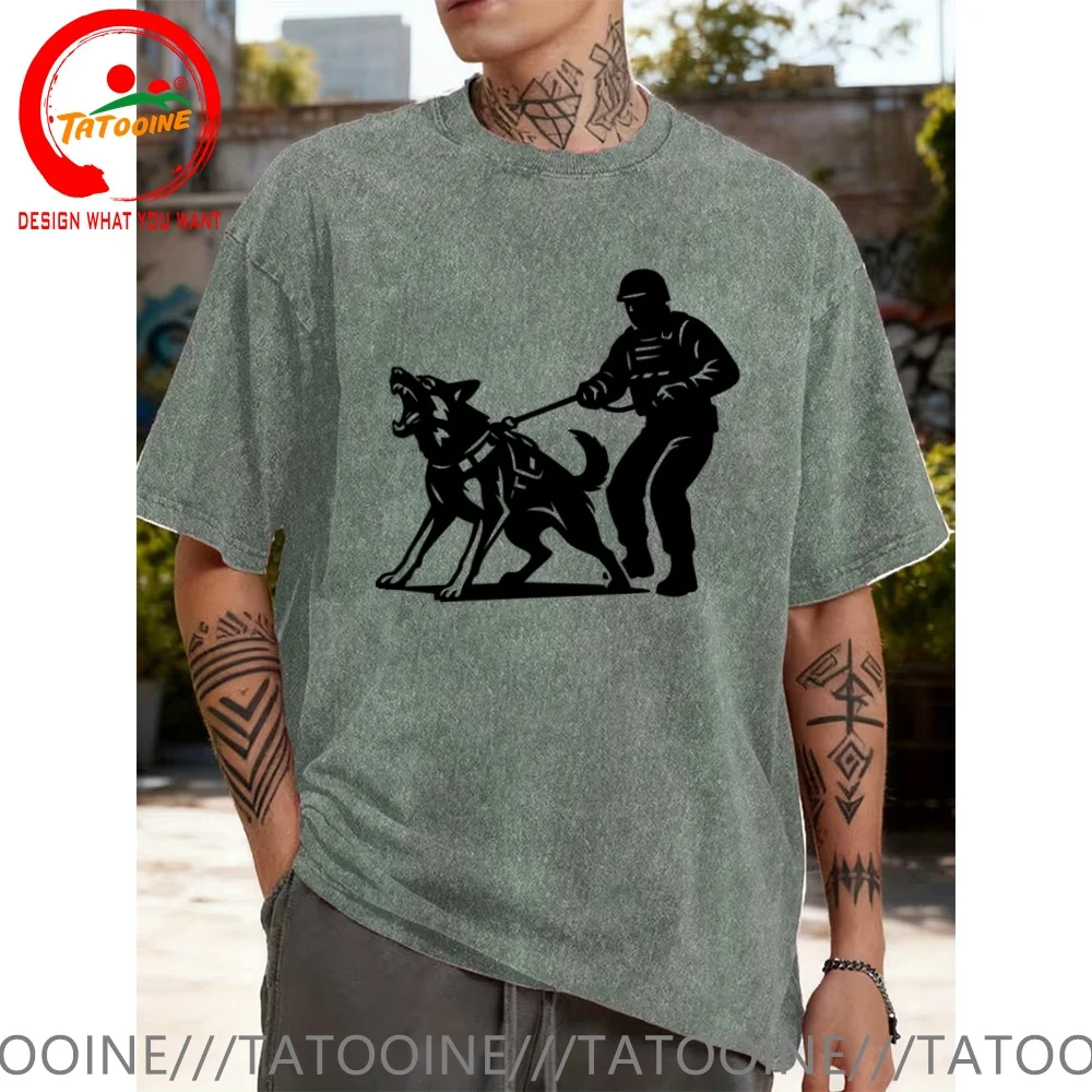 Фото Футболка с забавным дизайном TRAINER K9 Team K-9 Unit Training, мужская модная повседневная одежда, стильные топы, футболки, одежда для отдыха №2