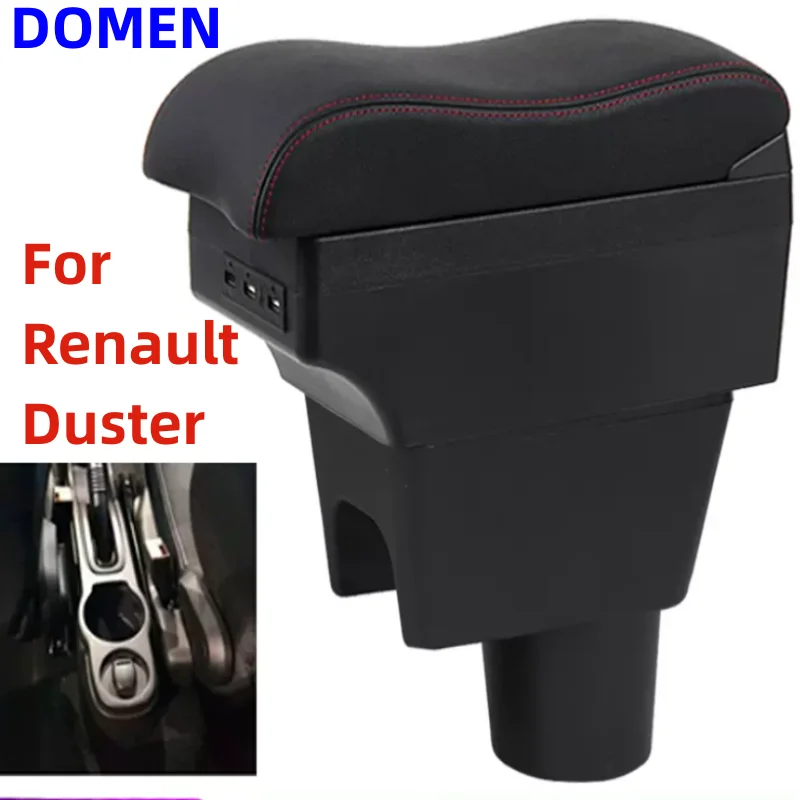 

For Renault Duster special armrest box Interior Parts Car Central Content With Retractable Cup Hole Large Space Dual Layer USB