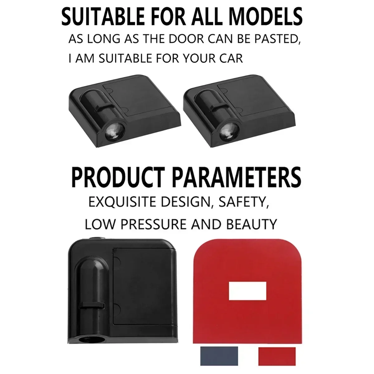 Стайлинг автомобиля светодиодное украшение для двери беспроводной