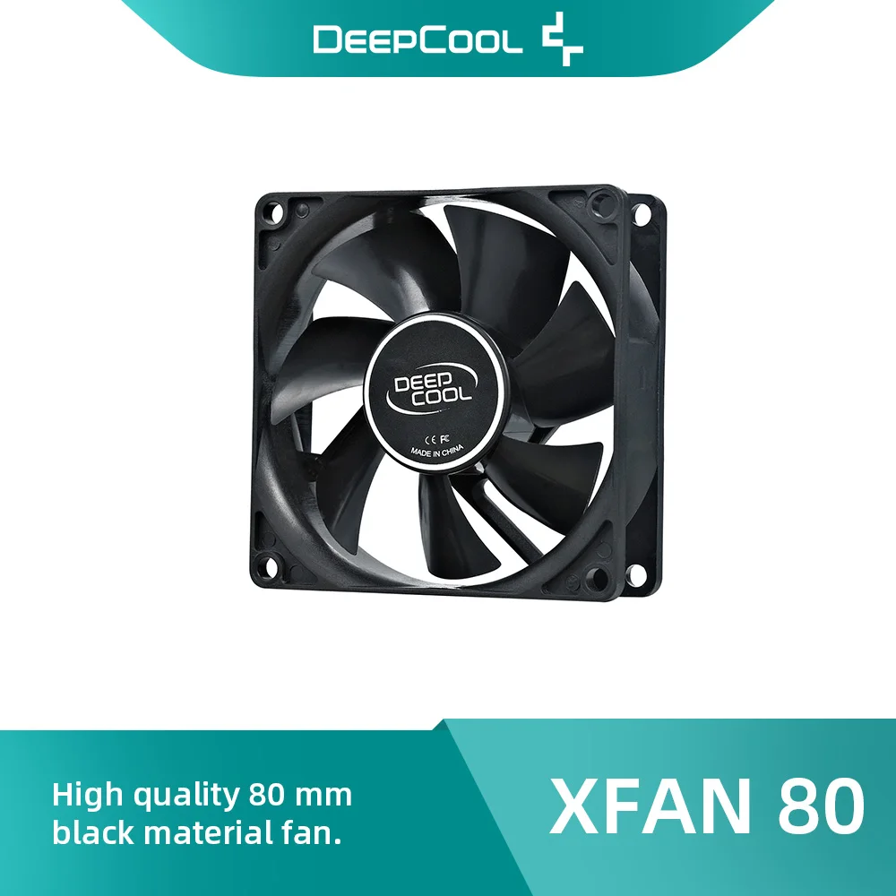 

DeepCool Pc gamer Fan XFAN 80 1800 RPM 21.8CFM pc case Fan, free shipping Liquid Cooler System 80mm CPU Cooling