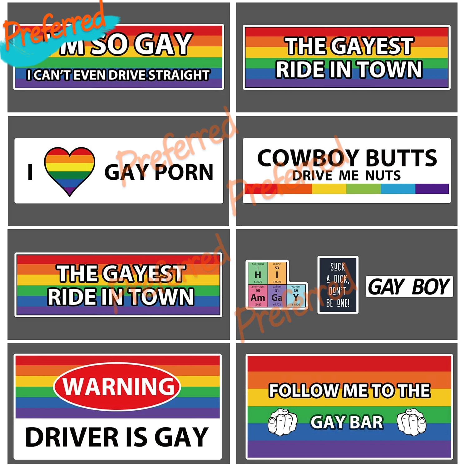 

Оригинальные забавные наклейки-бамперы для розыгрыша геи ЛГБТ для грузовиков, автомобилей, автомобилей или чемоданов