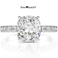 shipei 100 925 sterling silver cushion cut 89 mm created moissanite gemstone engagement ring for women fine jewelry wholesale