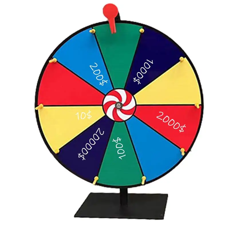 

Spinning Wheel For Prize Tabletop Roulette Spinner Of Fortune 11.8 Inch Roulette Spinner Wheel With Stand 10 Grid Erasable Win
