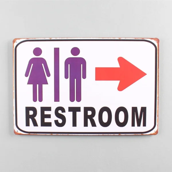 

Новый Винтажный Ретро металлический жестяной знак для туалета уведомления для улицы сада дома бара кафе настенный Декоративный Знак 12x8 дюй...