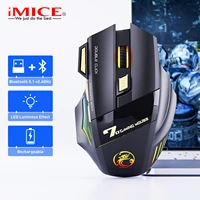 iMice Fire Button Bluetooth Rechargeable Wireless Mouse Computer RGB 3200 Ergonomic Gaming Mause Optical USB For Laptop