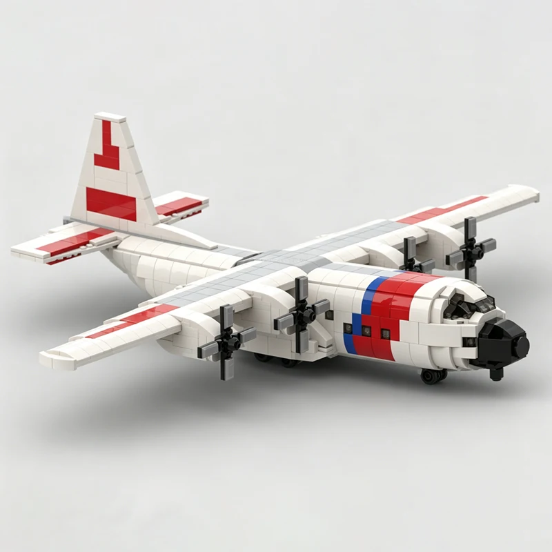 Фото Изысканный новый конструктор HC-130 Hercules USCG, технические модули в миниатюрном масштабе, модель из кирпичиков, подарок, рождественская игрушка, набор для самостоятельной сборки! №2
