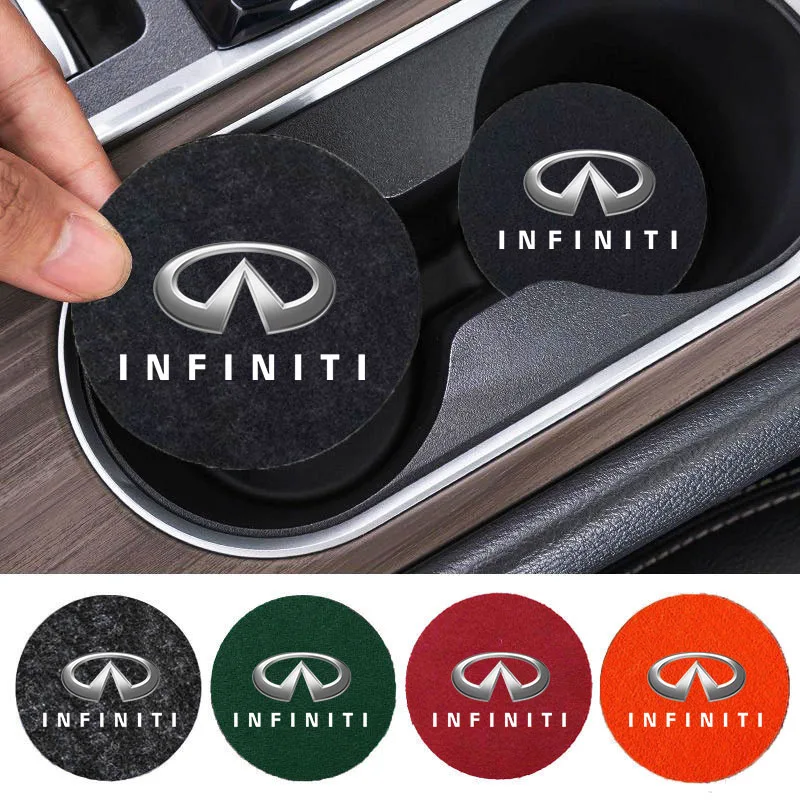 

Cup Holder Anti Slip Coasters Pads Felt coaster For Infiniti FX35 Q50 Q30 ESQ QX50 QX60 QX70 EX JX35 G35 G37 EX3 Car Accessories