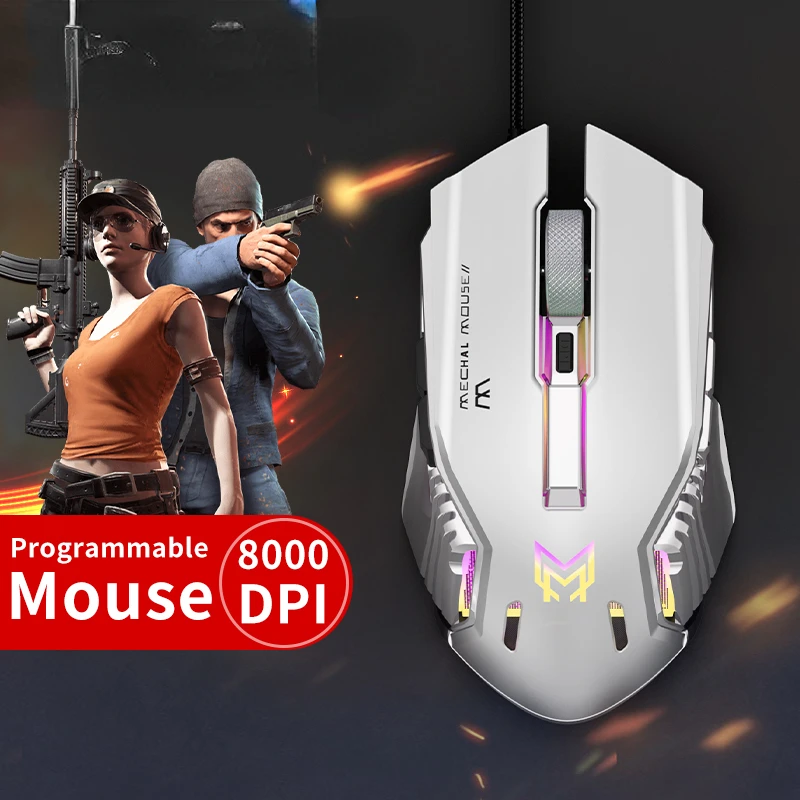 

Gaming Mouse Gamer Programmable Competition Mice USB Wired 6 Grades 8000 DPI 6 Buttons Online Games Competitive Mousee