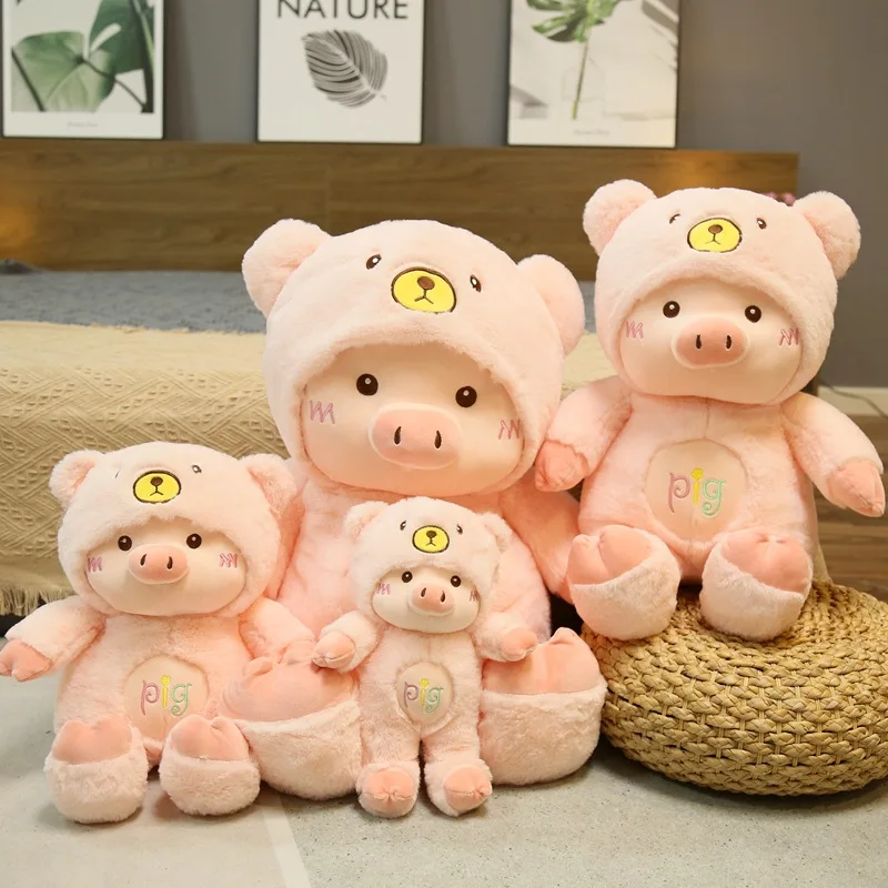 

New Cute In Hat Kawaii Pig Plush Toys Cartoon Comic Anime Model Doll Stuffed Toy Christmas Gift For Children