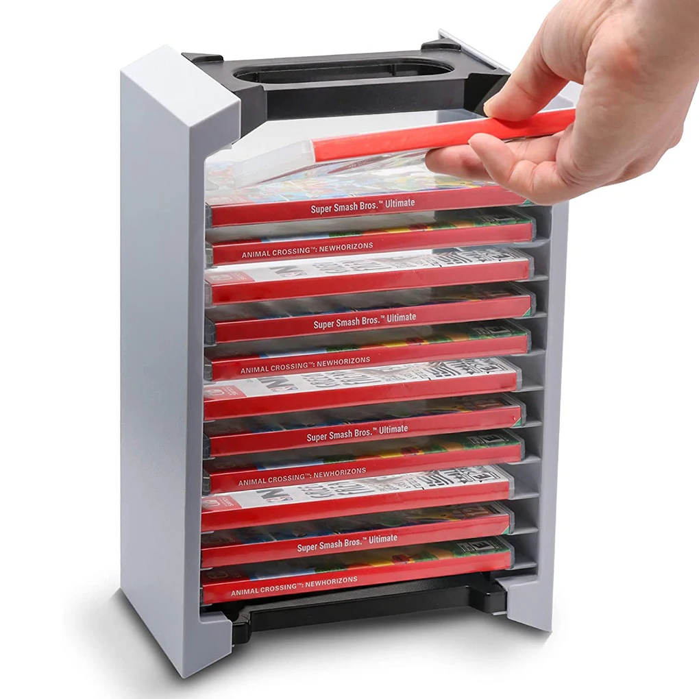 

Game Card Box Storage Stand Plastic CD Disk Holder Game Card Storage Rack Replacement for PS5 PS4