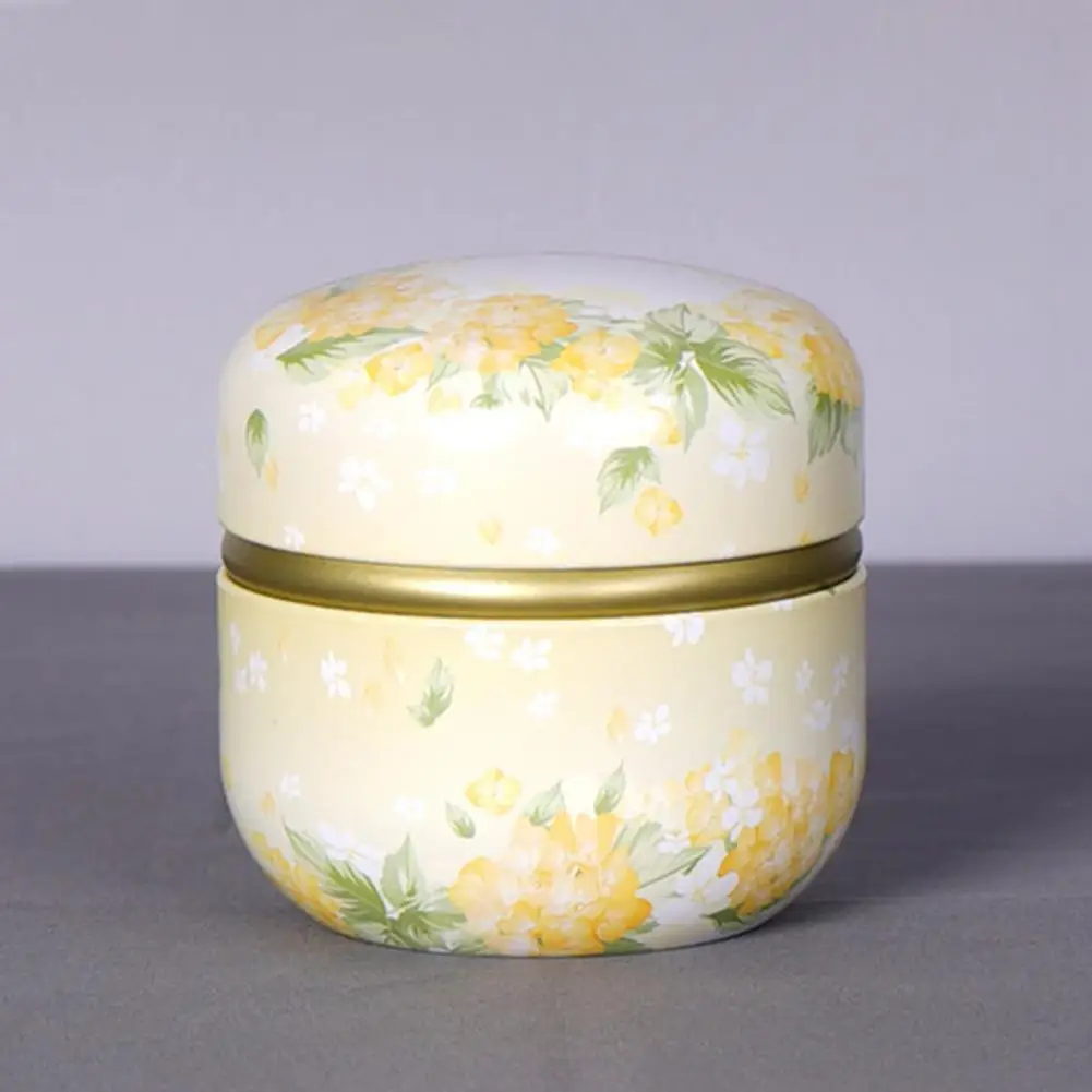 

Useful Tea Can Dust-Proof Pastoral Tea Container Candy Snacks Holder