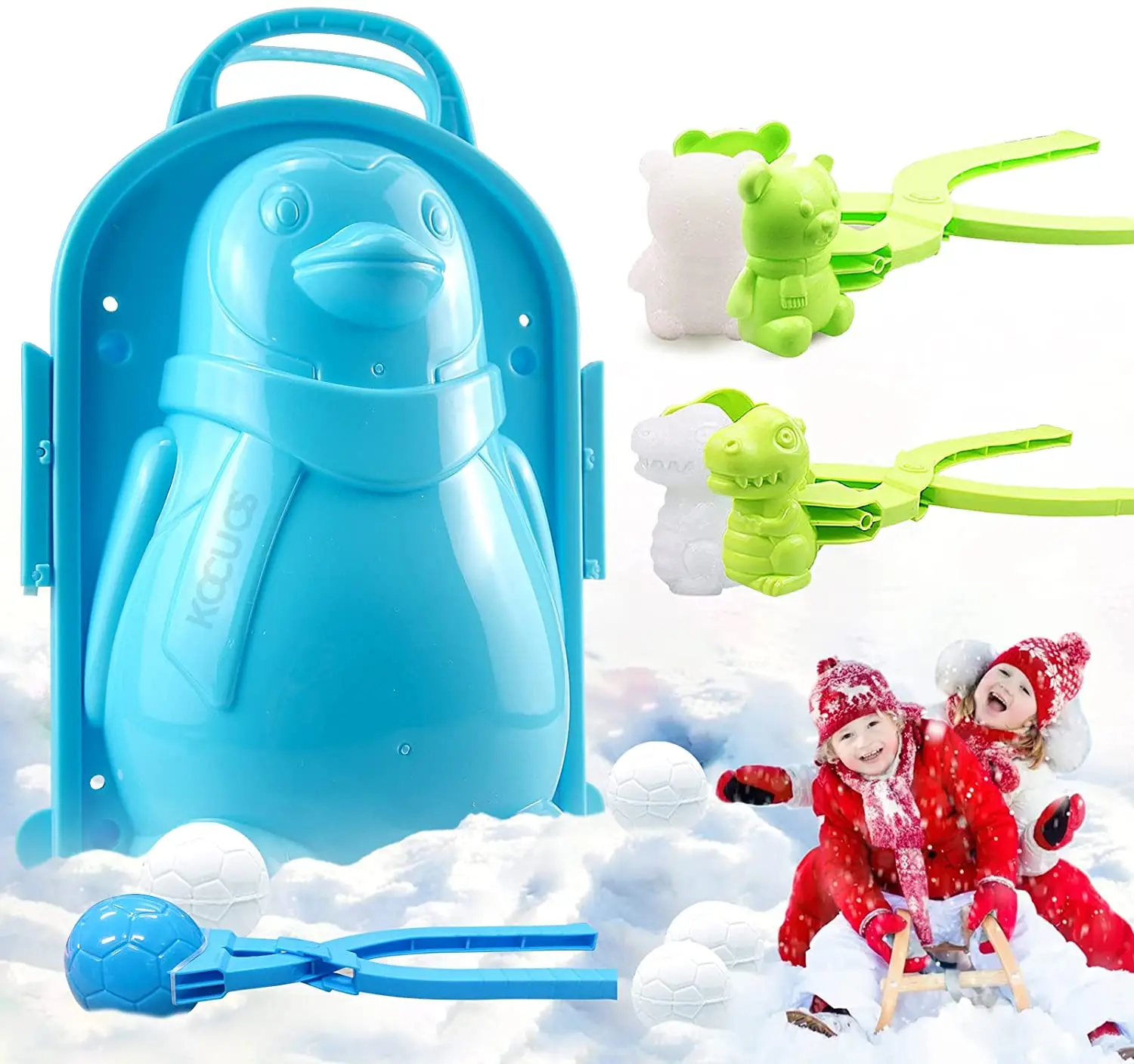 

Snowball Maker Веселые зимние уличные игровые Игрушки для снега формы с новой формой сердца/утки/снеговика/динозавра, набор инструментов для создания снежных шаров