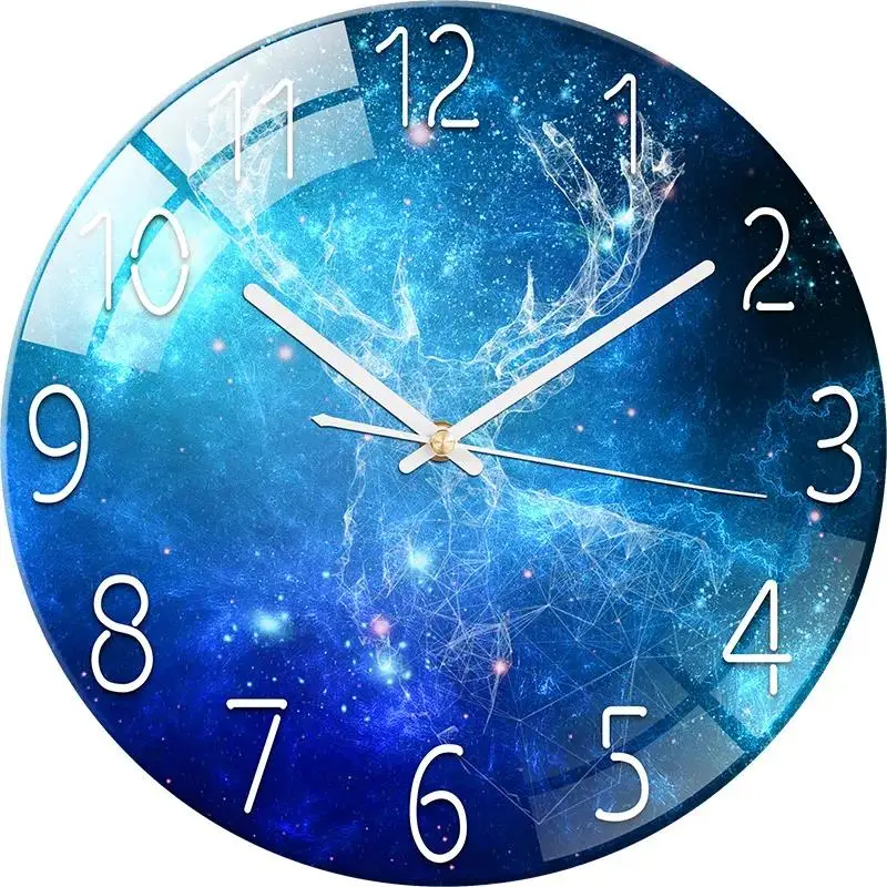 

Clocks and watches living room wall clock clock home silent bedroom quartz clock atmospheric creative wall watch free punch