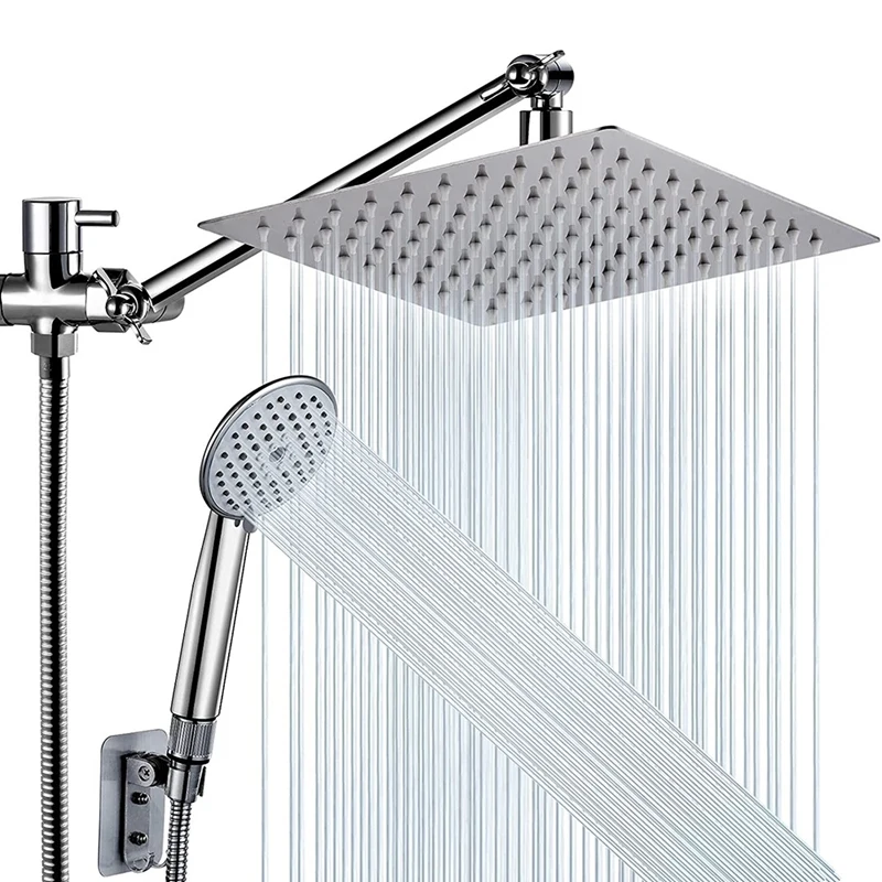 

Shower Head, High Pressure Rainfall Shower Head, Handheld Showers Combo , 5 Spray Settings Anti-Leak Dual Shower Head
