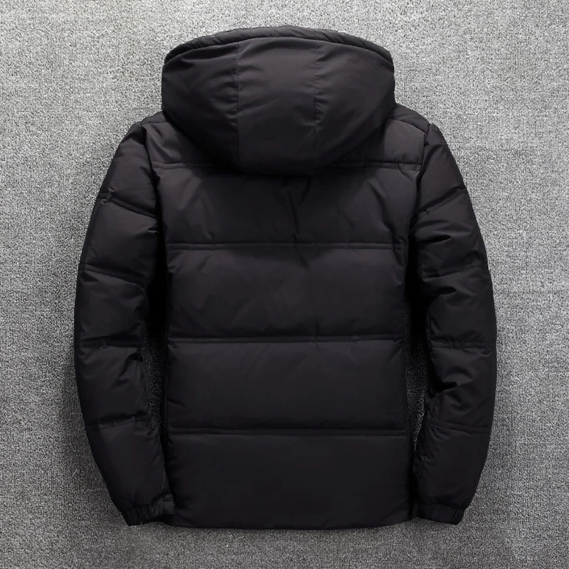 Down Jackets Thick Warm Men's Jacket Thermal Thick Coat Snow Red Black Parka Male Warm Outwear - White Duck Down Jacket Men