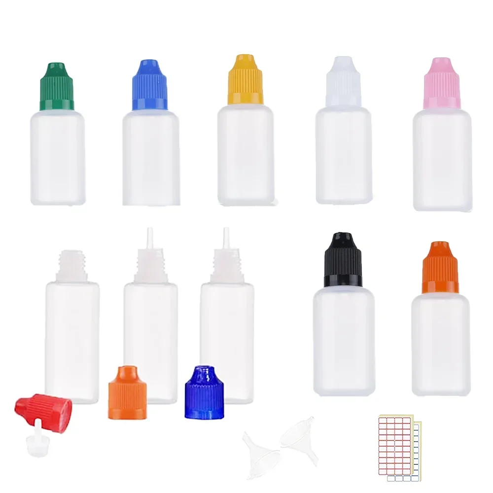 

20Pcs 5ml-120ml Empty LDPE Plastic Dropper Bottle E Liquid Dispensor Eye Vape Oils Drop Refillable Containers Long Thin Tip