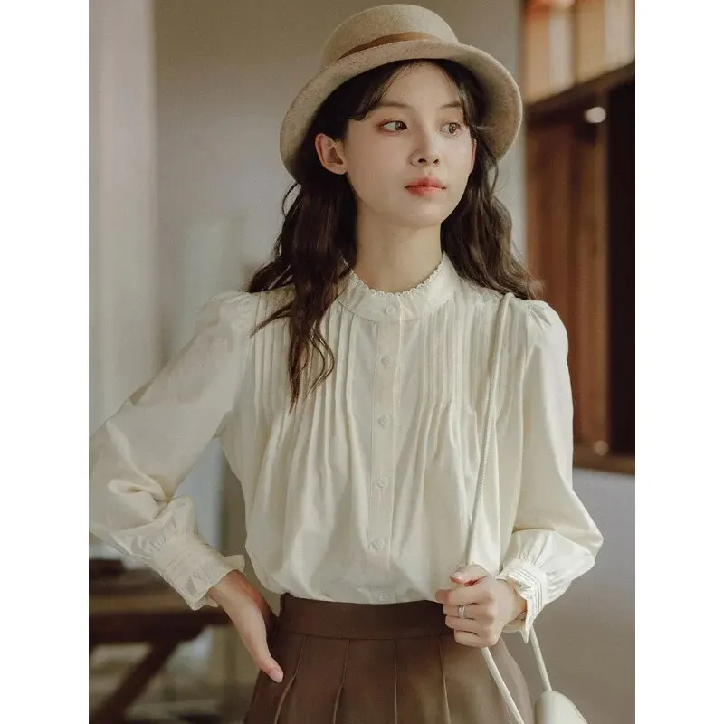 Универсальная рубашка поло во французском стиле с длинным рукавом и