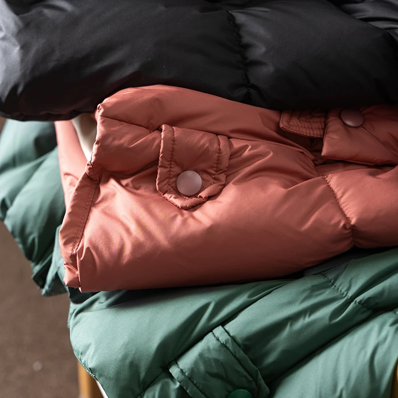 90% White Duck Down  Autumn/Winter  Jacket Women  Abrigo Mujer  Korean  Zipper  Pockets Hooded Casacos De Inverno Feminino