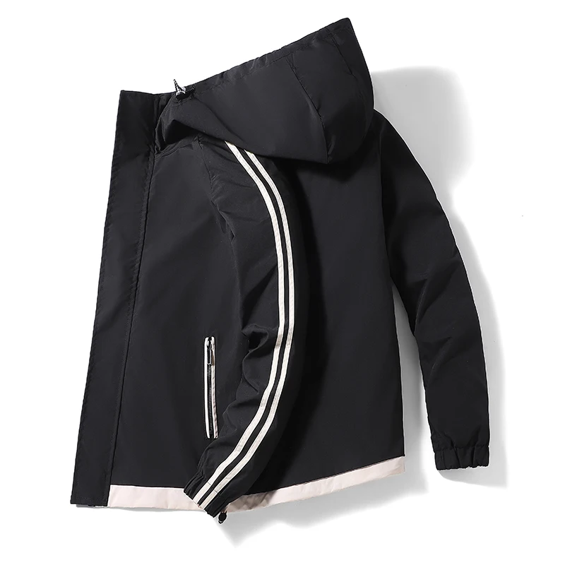 

2022 spring and autumn men's casual Korean fashion Hooded Jacket versatile youth work clothes Top Asian size M-4XL