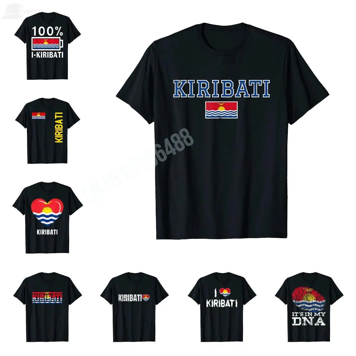 

2022 Summer Retro Vintage Kiribati Flag Roots T-Shirt Map For Men Women T Shirt Tops Cotton Tees