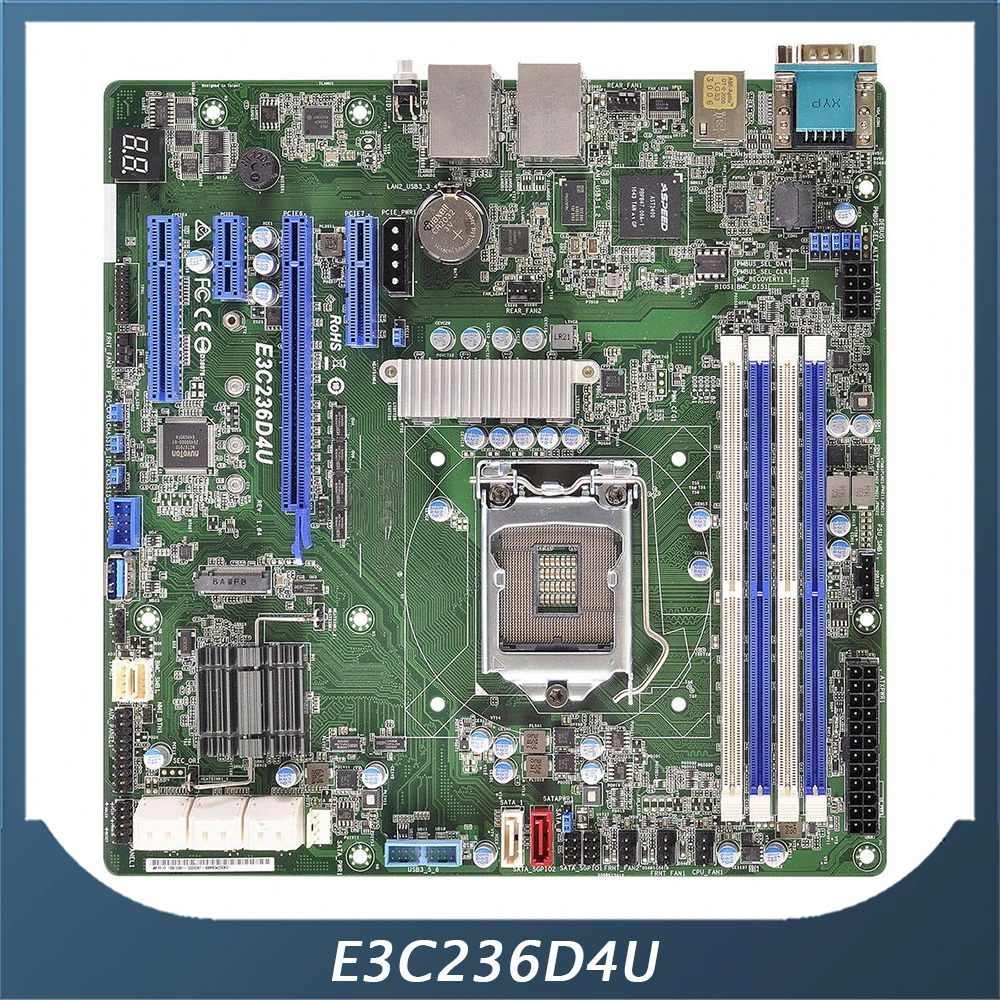 E3C236D4U Server Motherboard For ASRock Rack LGA1151 Support E3-1200 V5 /V6 DDR4 ECC High Quality E3C236D4U Server Motherboard For ASRock Rack LGA1151 Support E3-1200 V5 /V6 DDR4 ECC High Quality