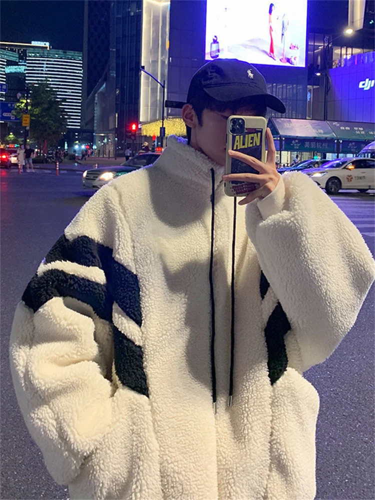 Бархатная куртка из ягненка мужской короткий кардиган на молнии с