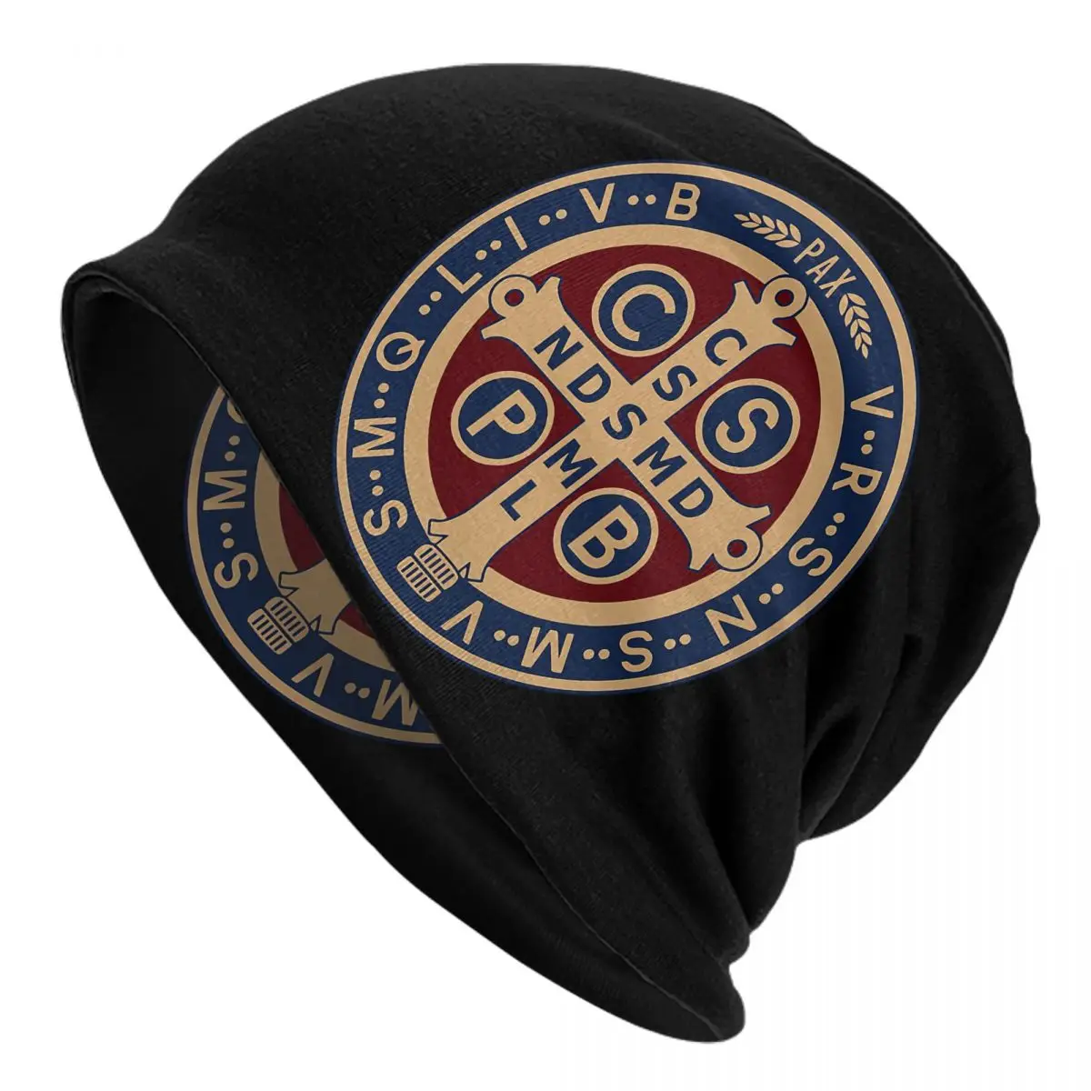 The Medal Of Saint Benedict Adult Men's Women's Knit Hat Keep warm winter knitted hat