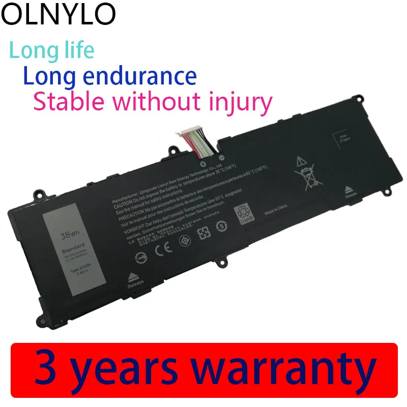 

OLNYLO 7.4V 38wh 2H2G4 Original 2H2G4 Laptop Battery For DELL Venue 11 Pro 7140 21CP5/63/105 2217-2548
