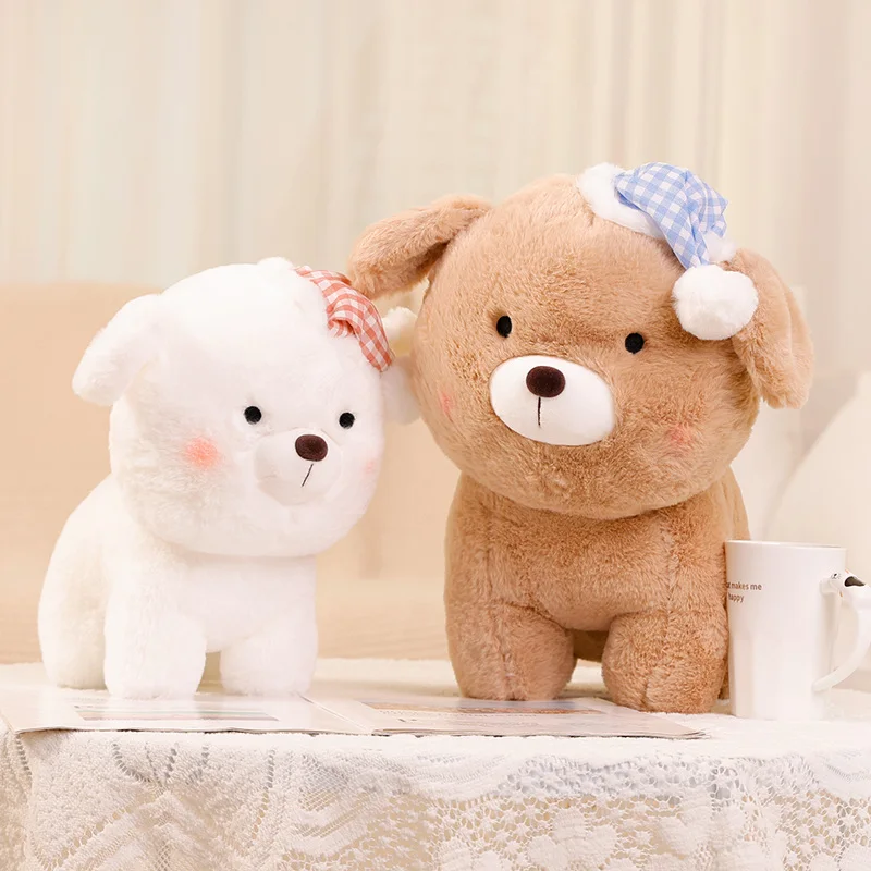 

25/35/45cm Lovely DingDong Dog With Hats Dolls Super Soft Stuffed Animals Dog Dolls Baby Kids Sleeping Appease Peluche Nice Gift