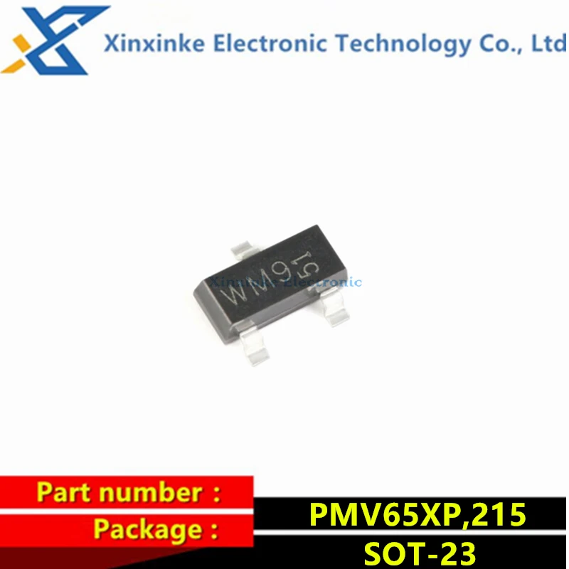 

100PCS PMV65XP,215 SOT-23 P-Channel -20V/-4.3A SMD MOSFET