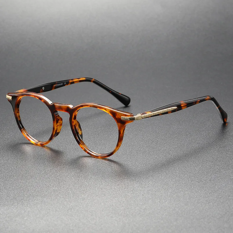 

Японские круглые очки ручной работы для близорукости, высококачественные ацетатные очки в стиле ретро для чтения, мужские и женские очки по рецепту