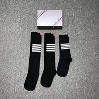 tb thom socks luxury brand korean style white 4 bar striped causal stocking cotton casual menwomens high quality socks