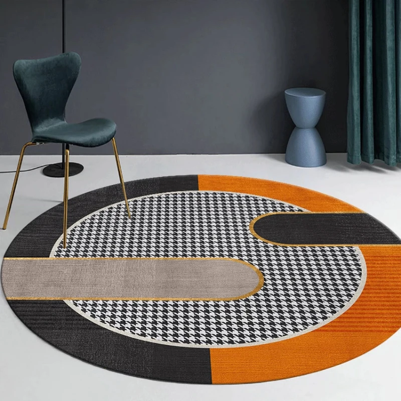 Круглый хрустальный бархатный ковёр 80x80 см