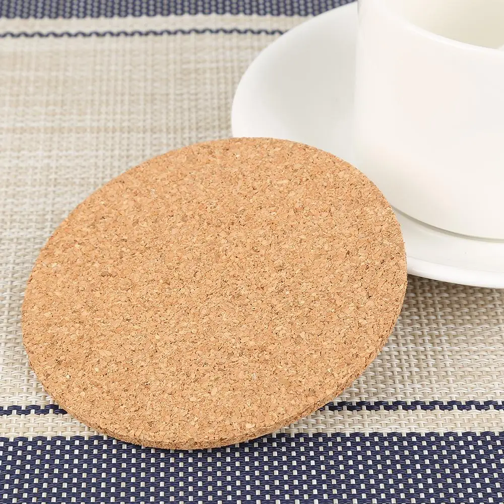 6/10/20/50PCS Wooden Slice Cup Mat Natural Round Coaster placemat Heat-resistant Tea Coffee Mug Drink Pad For Kitchen Decoration