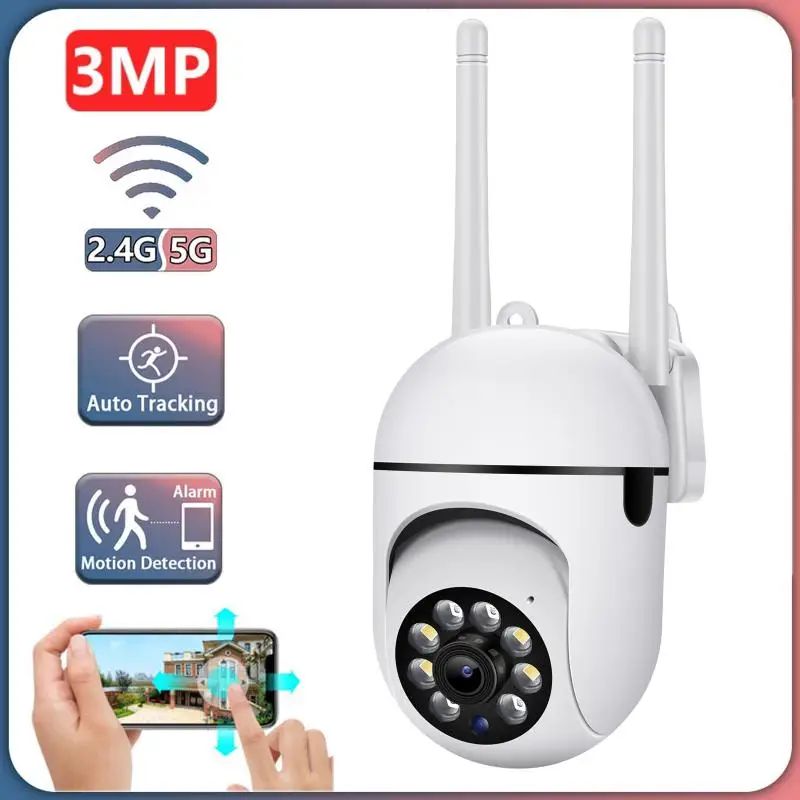 

3MP IP Camera Outdoor 5G WiFi Surveillance Cameras HD 1080P IR Full Color Night Vision Security Protection Motion CCTV Camera