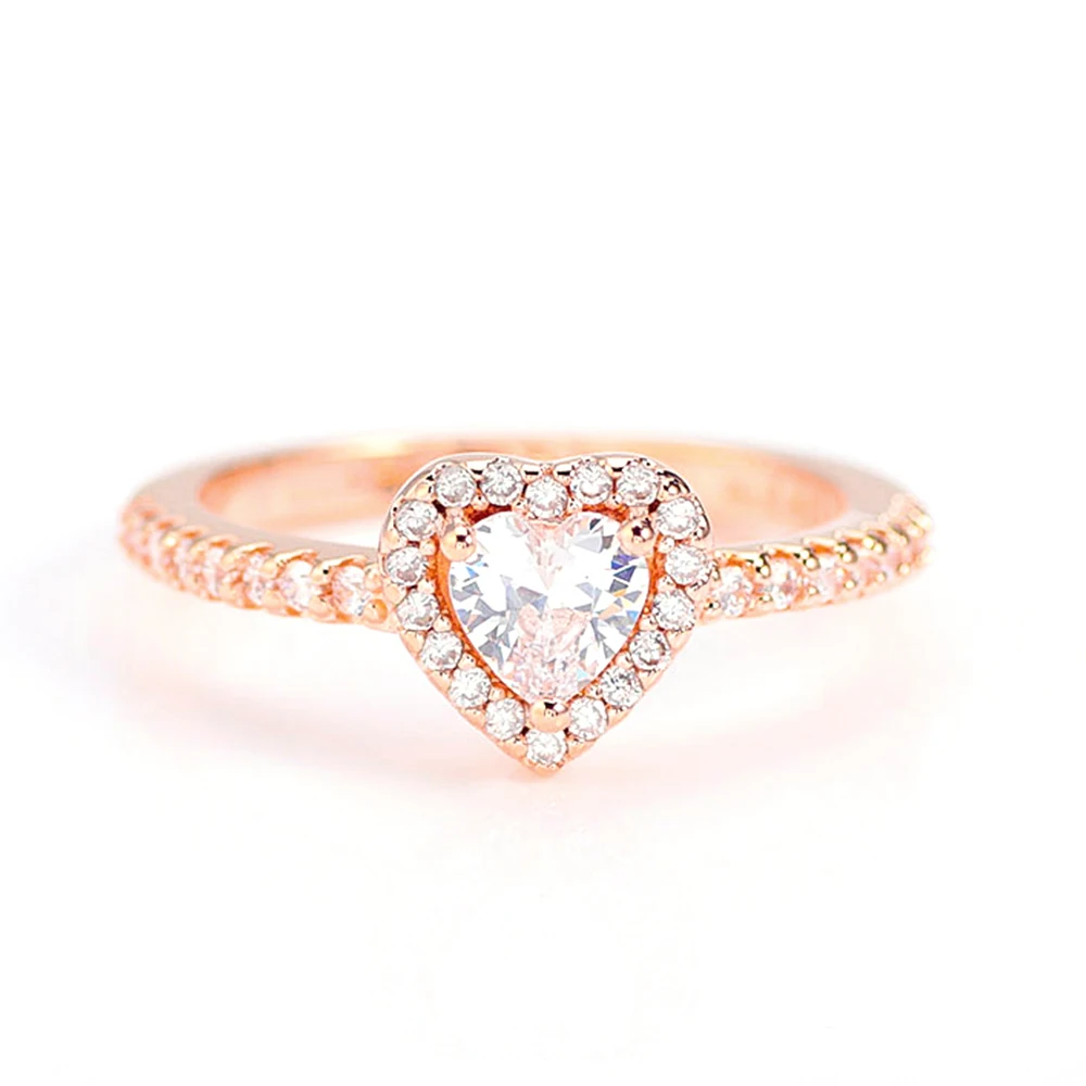 Pandora-Bague coeur suréWerpour femme, ChimS925 Rotterdam, lumière romantique, bijoux fantaisie de luxe, accessoires cadeaux 2