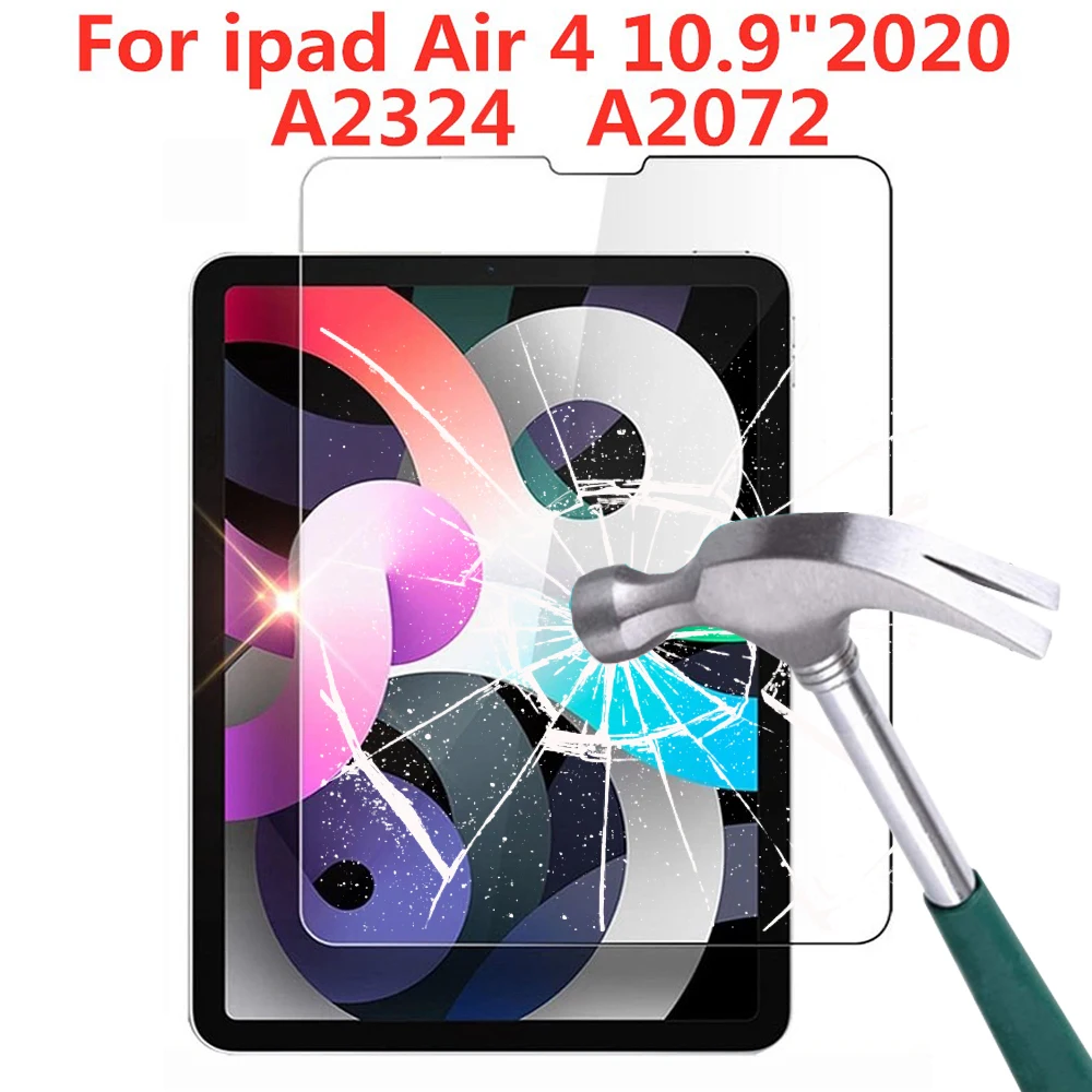 

Tablet Tempered Glass For iPad Air 4 Screen Protector 10.9 Inch 2020 A2324 A2072 A2316 Anti Scratch Bubble Free Protective Film