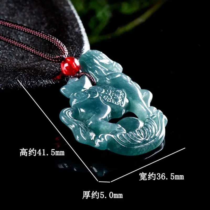 Настоящий натуральный нефрит класса А с жадеитом для мужчин и женщин Lucky Rich Yuanbao