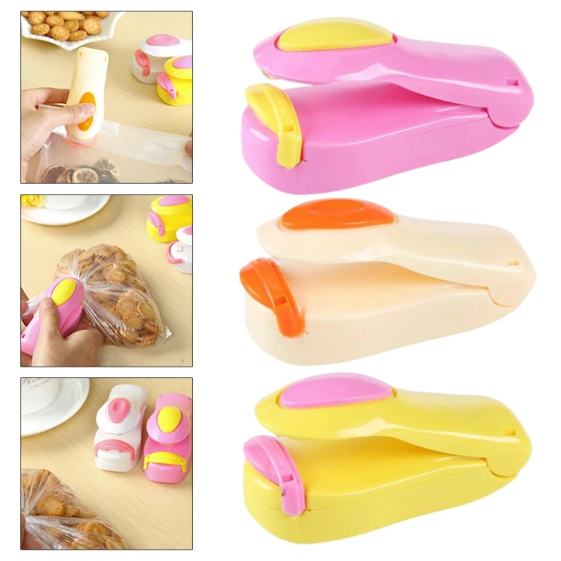 

D0AB Portable Home Hand Pressure Heat Mini Sealer Plastic Bag Food Packing Equipment Handheld Multifunction Easy Operation Tool