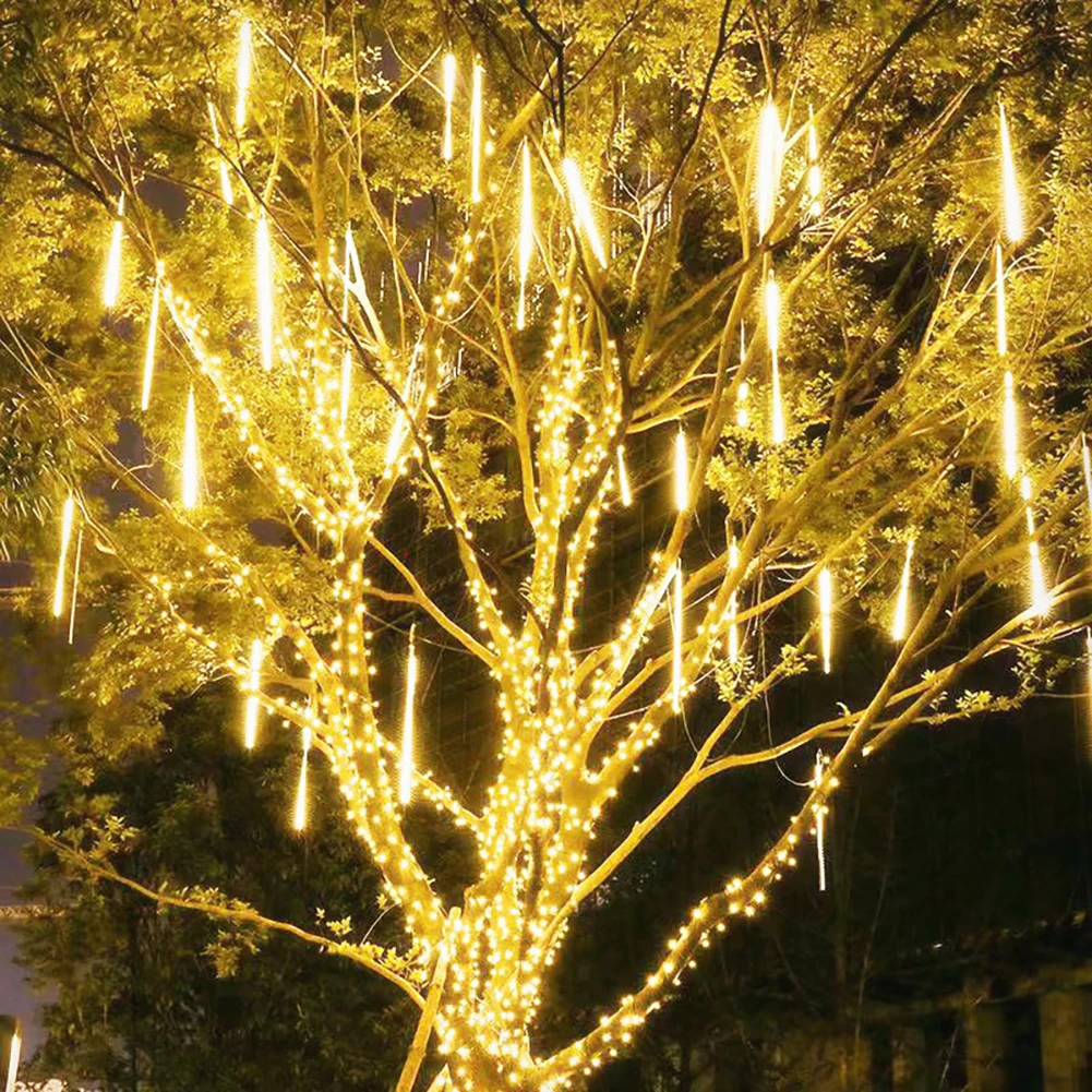 

8 Tubes Meteor Shower Rain Light String Christmas Tree Decoration Street Light Outdoor Garden Fairy Lights