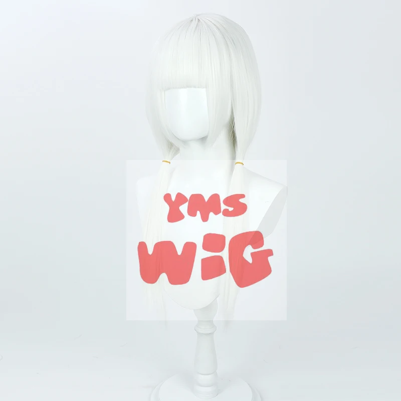 YouTuber KAMITSUBAKI Kafu Косплей Парик 60 см Длинные Белые Термостойкие Синтетические