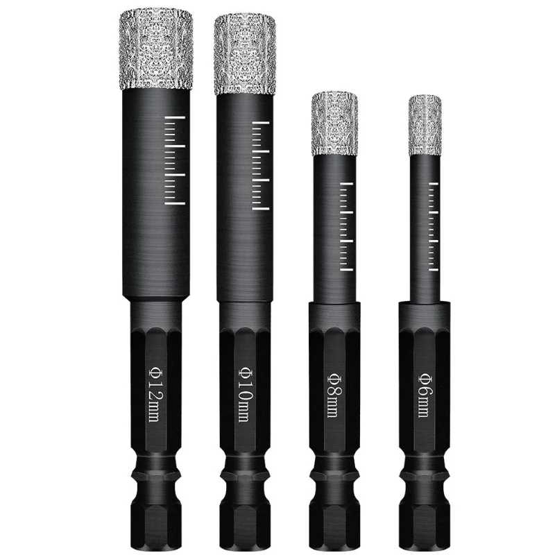 

Self-cooling Diamond Dry Drill Bit 6/8/10/12/14mm Vaccum Brazed Diamond Dry Drill Bits Hole Saw Cutter for Granite Marble