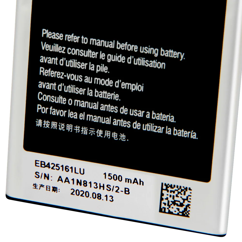 phone battery for samsung j1mini sm j s7562 s7560 s7572 s7580 i8190 s7566 s7568 i739 i759 i669 i8160 s7582 eb425161lu 1500mah free global shipping