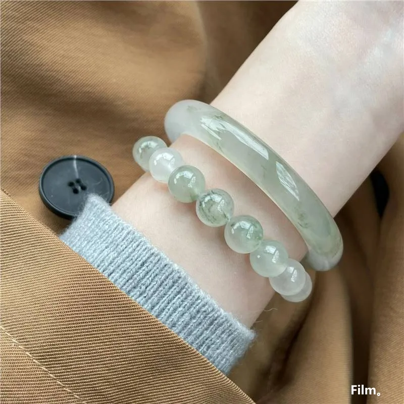 Синьцзян Тяньшань нефритовый косметический браслет из натурального изумруда