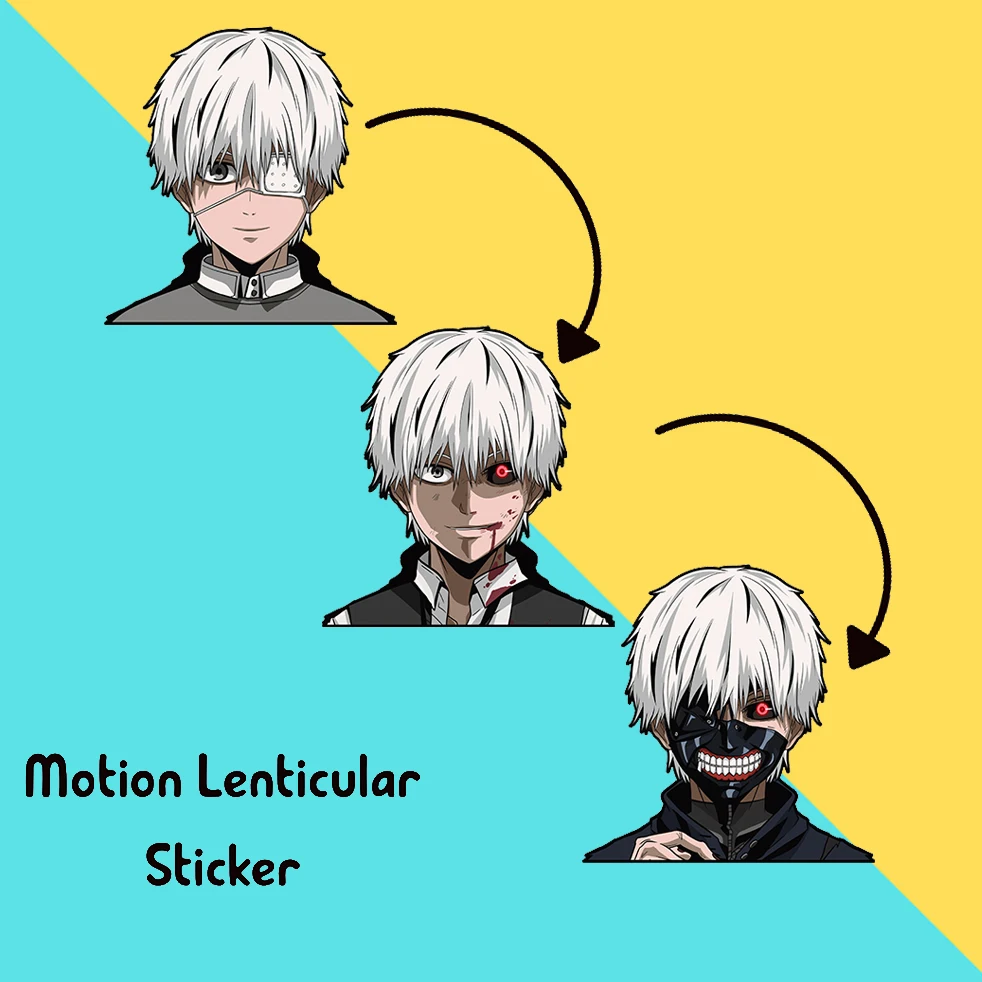 Kaneki Ken Motion Sticker Токийский Гуль аниме стикеры s водонепроницаемые наклейки |