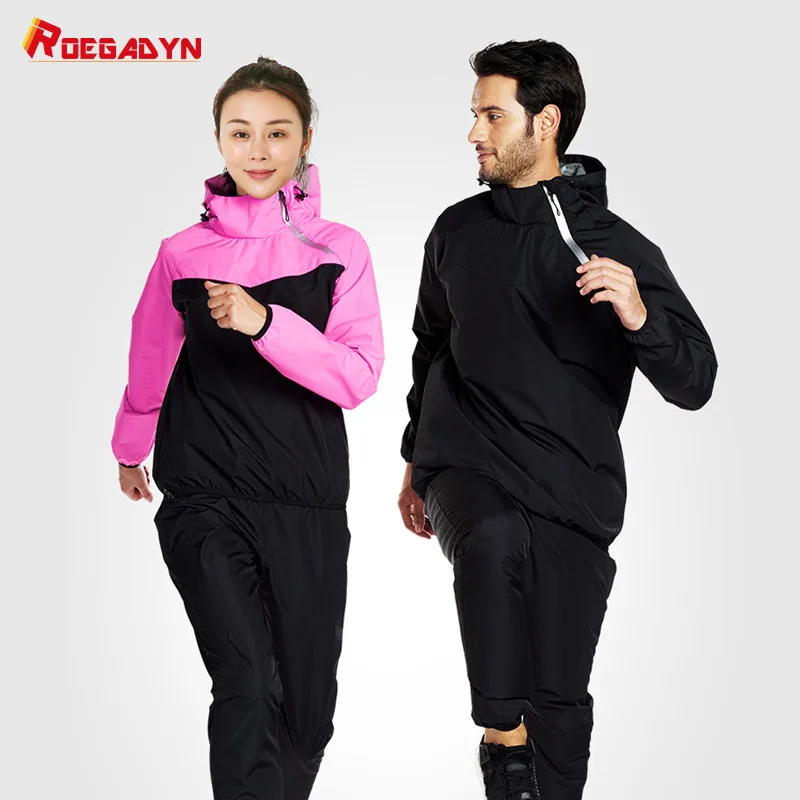 

ROEGADYN Long Sleeve Sports Women'S Tracksuit Trainning Yoga Sweat Suit Hoodie Slimming Sauna Suit Gym Sportswear Sweating Suits