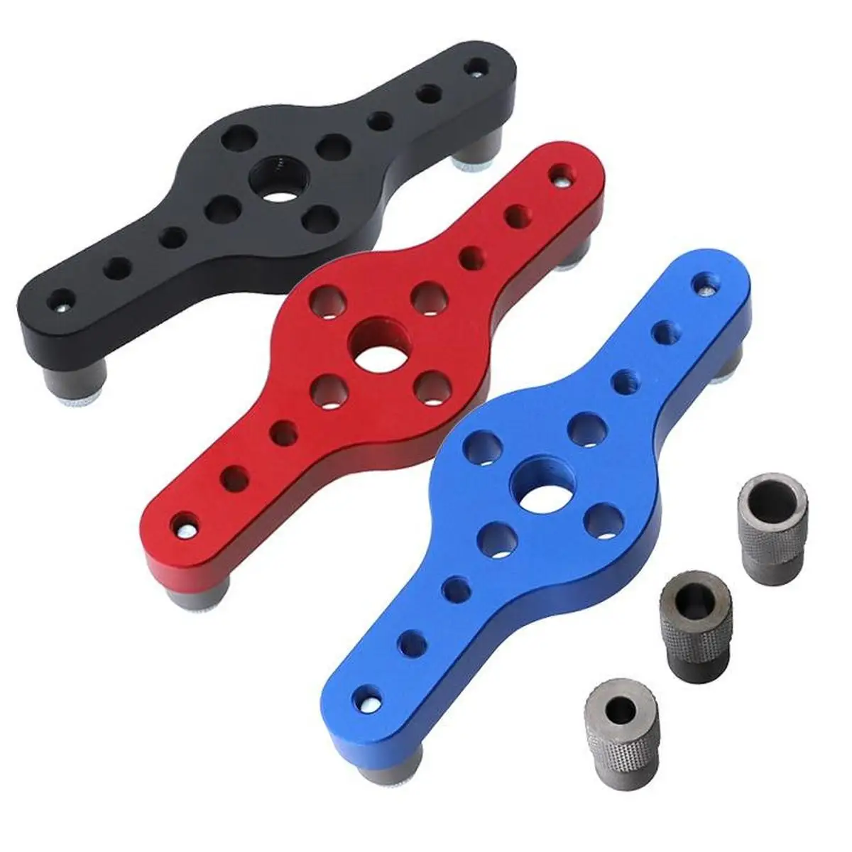 

6-10mm Alloy Vertical Pocket Hole Jig Woodworking Drilling Locator Wood Dowelling Self Centering Drill Guide Kit Hole Puncher