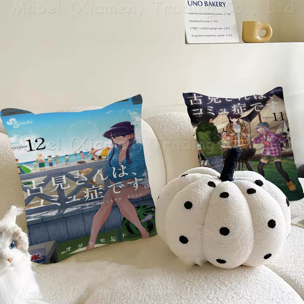 Плакаты Komyushou Desu аниме Komi Cant Communicate клен чехол для подушки счастливый осенний