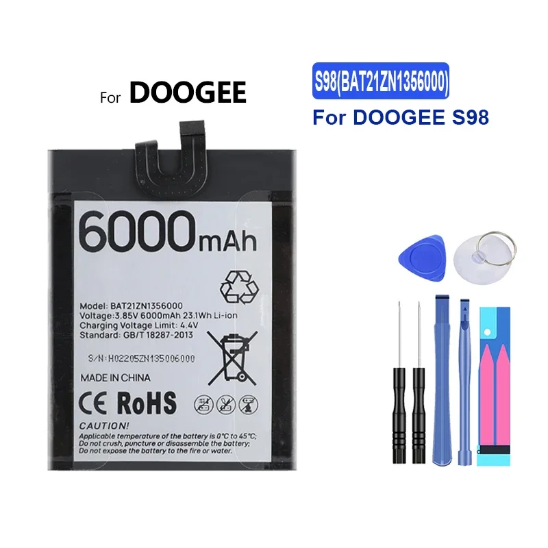 Сменный аккумулятор YKaiserin 6000 мАч BAT21ZN 1356000 Для DOOGEE S98